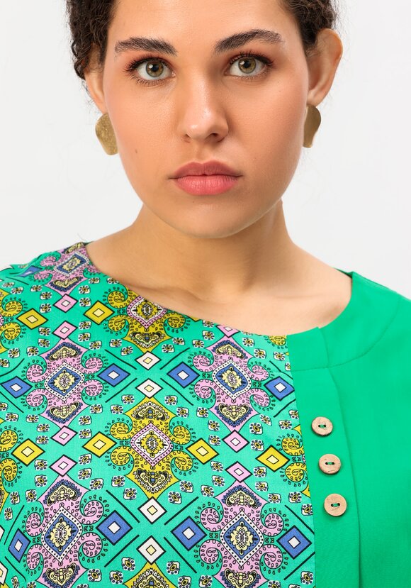 Блуза с асимметричной вставкой шир.  580, рис. 5