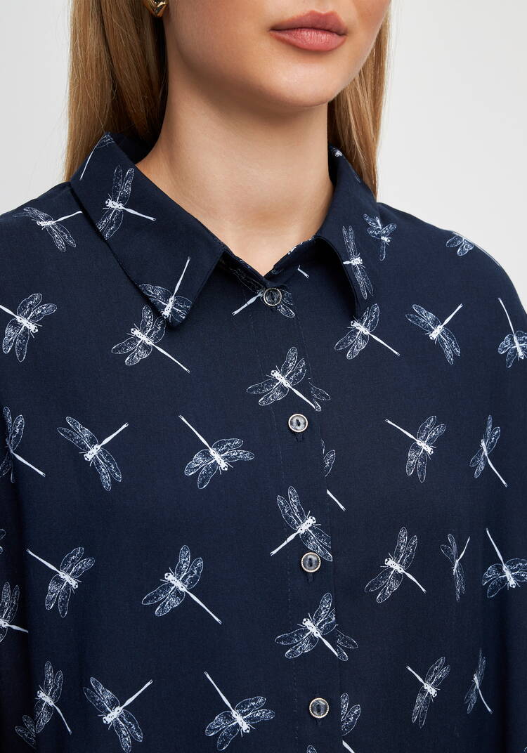 Рубашка удлиненная на пуговицах Лилия шир.  750, рис. 11