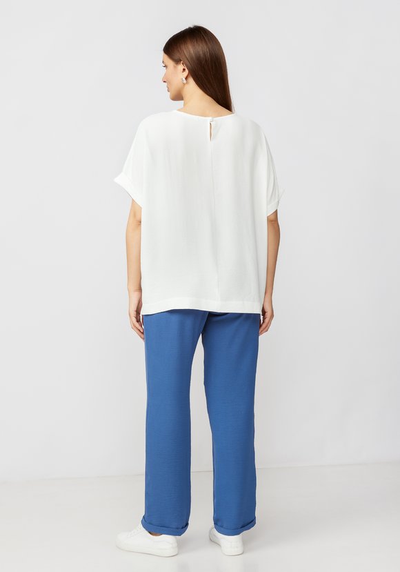 Комплект с ярким принтом на блузе шир.  580, рис. 3