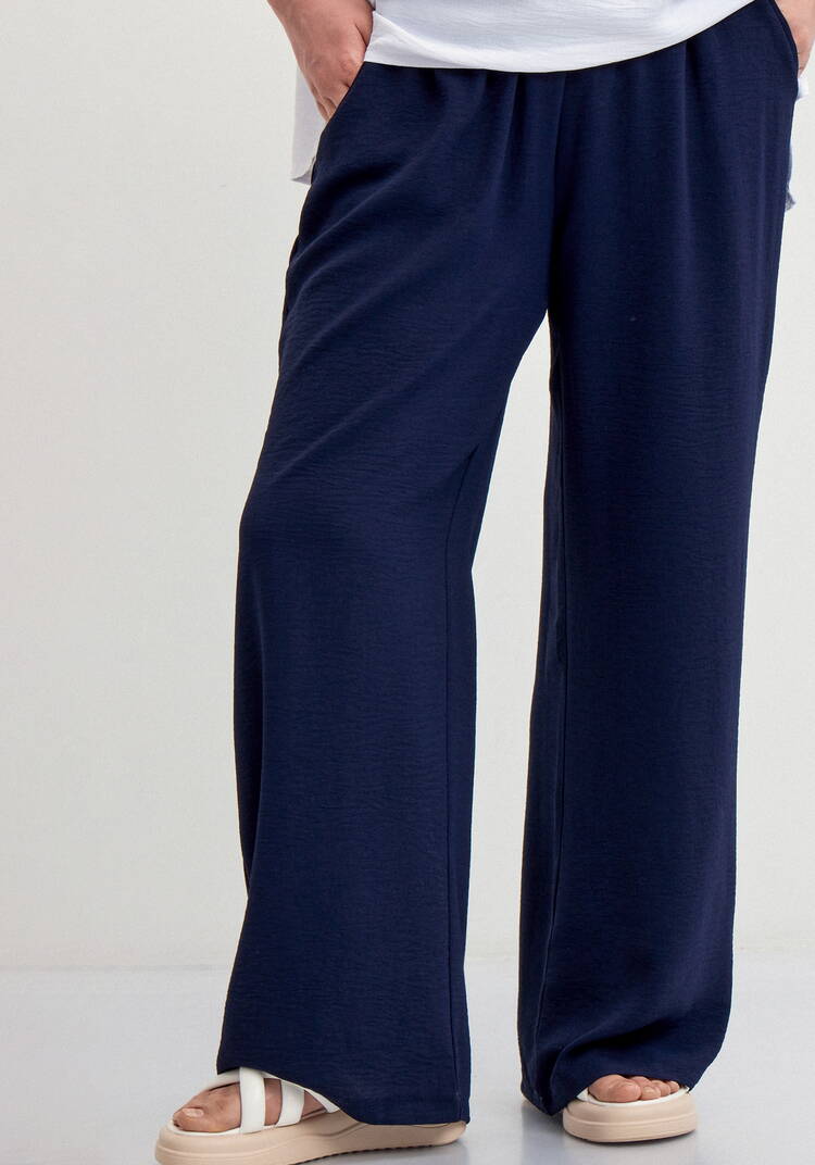 Брюки палаццо на резинке с карманами шир.  750, рис. 11