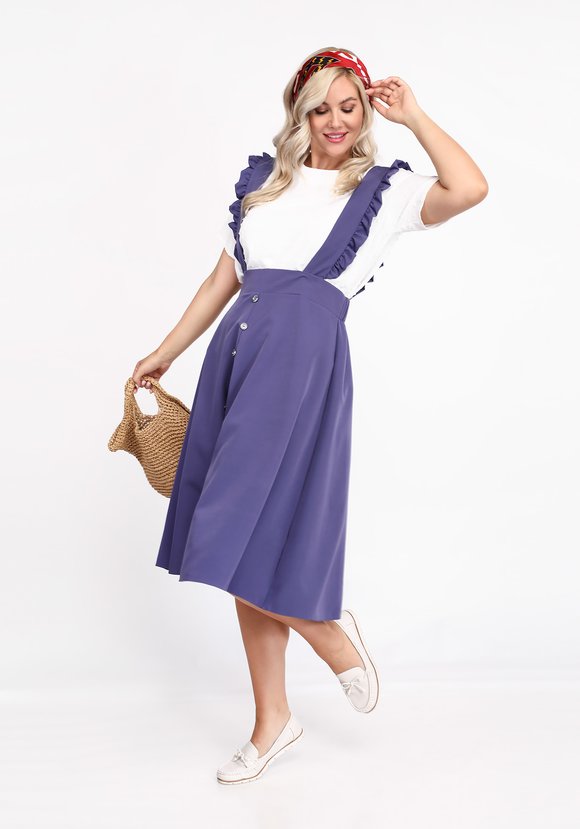 Блуза свободная с вырезом лодочка шир.  580, рис. 15