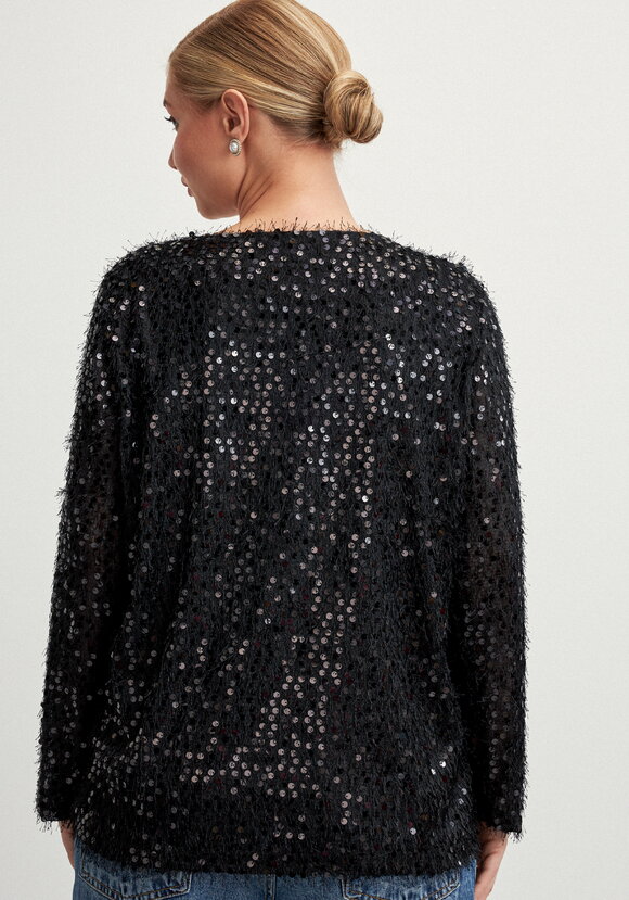 Джемпер с объемным ворсом и паетками шир.  580, рис. 10