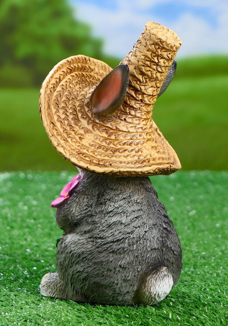 Садовая фигура Зайка в соломенной шляпе шир.  750, рис. 3