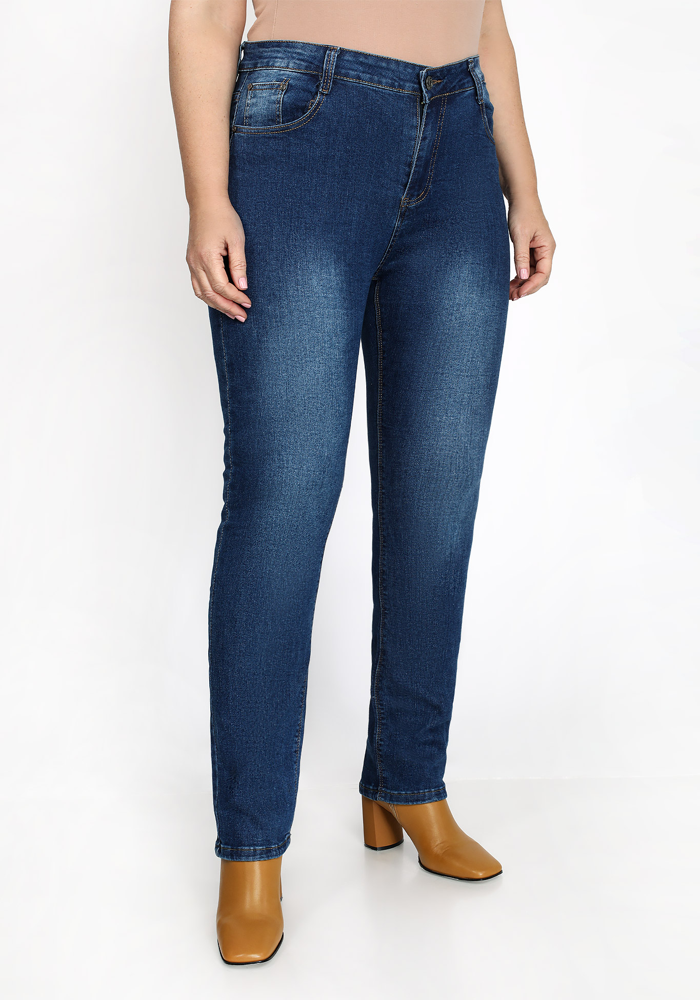 

Джинсы классические с эластаном, Синий