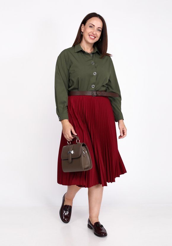 Блуза-рубашка с крупными пуговицами шир.  580, рис. 7