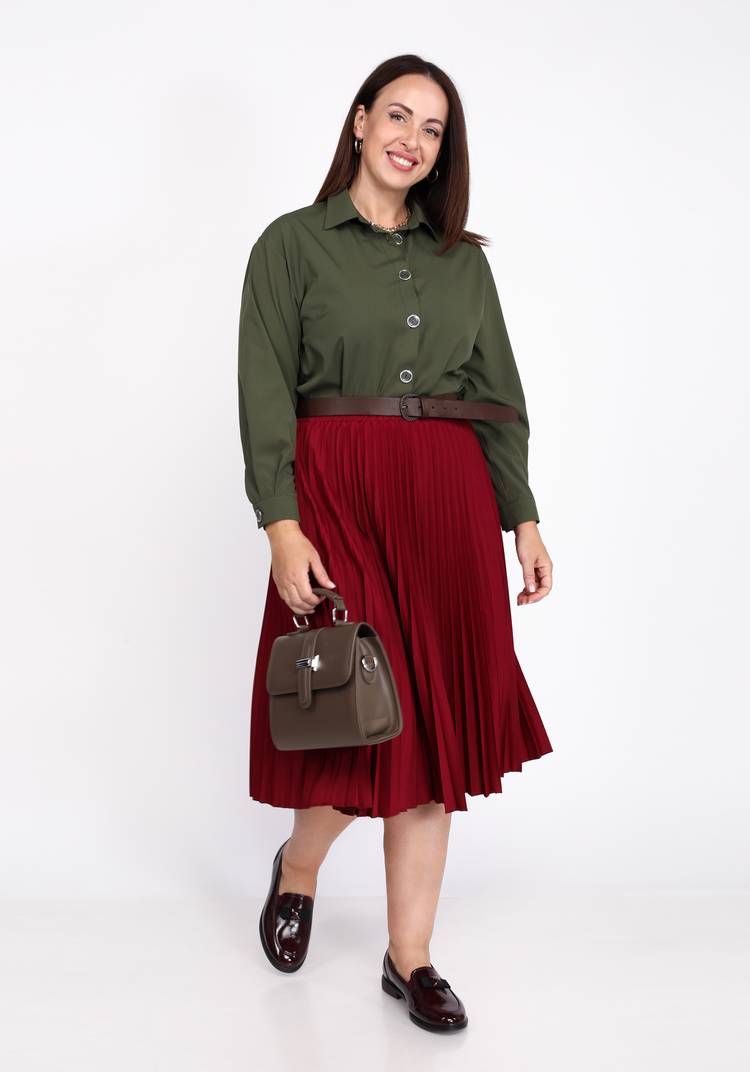 Блуза-рубашка с крупными пуговицами шир.  750, рис. 7