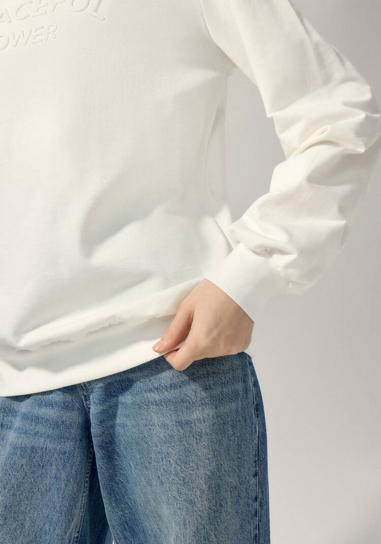 Свитшот с объемным принтом на груди шир.  750, рис. 5