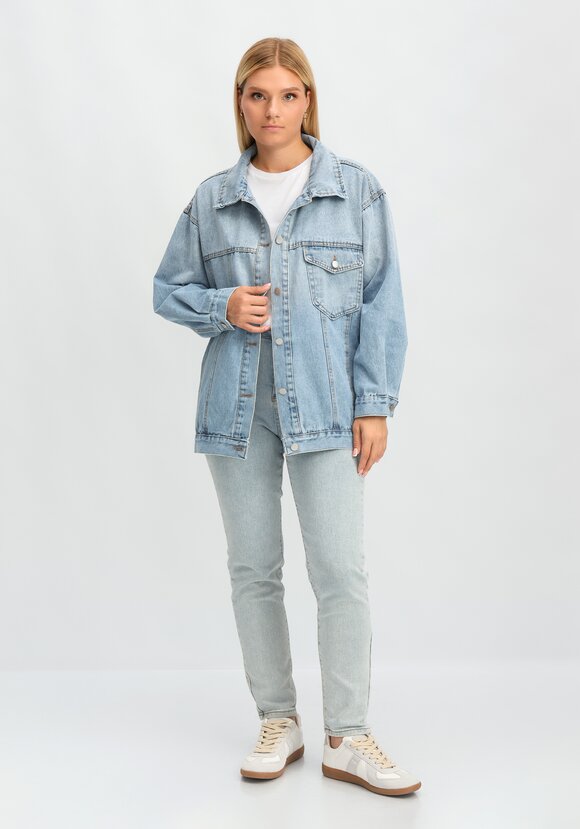 Джинсовая куртка Алерия шир.  580, рис. 2