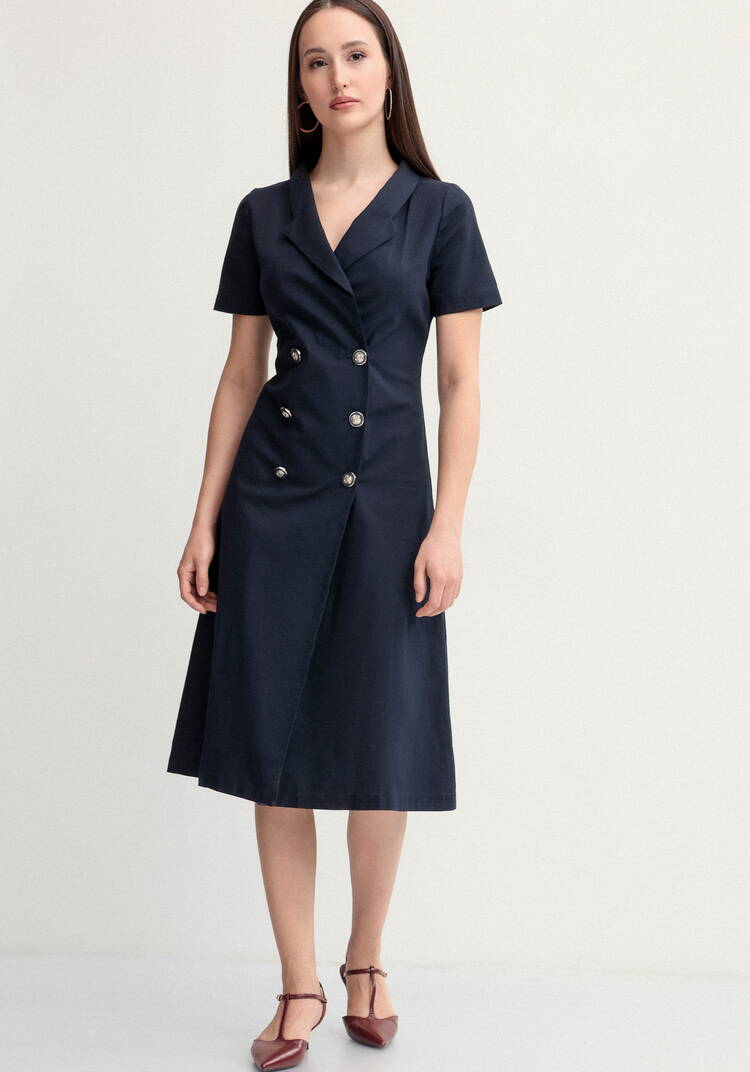 Платье из льна двубортное шир.  750, рис. 11