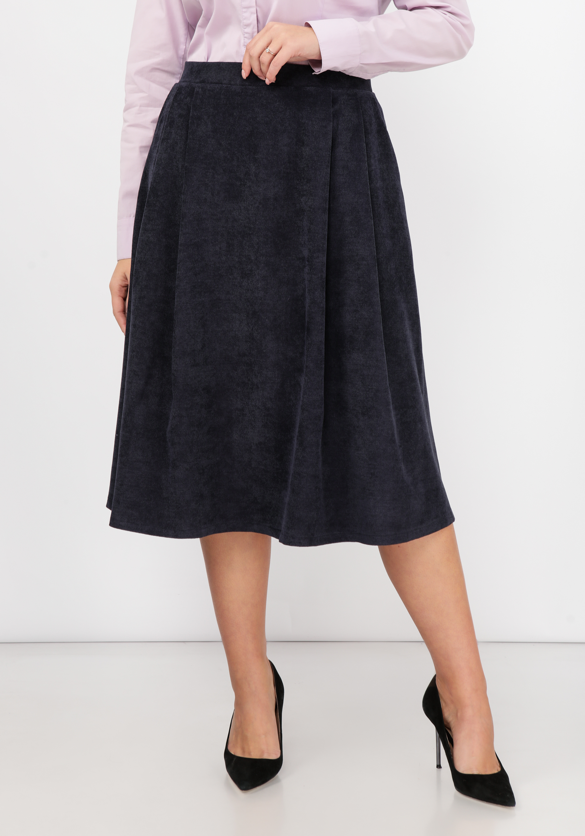 Юбка свободного кроя вельветовая с карманами 1799₽