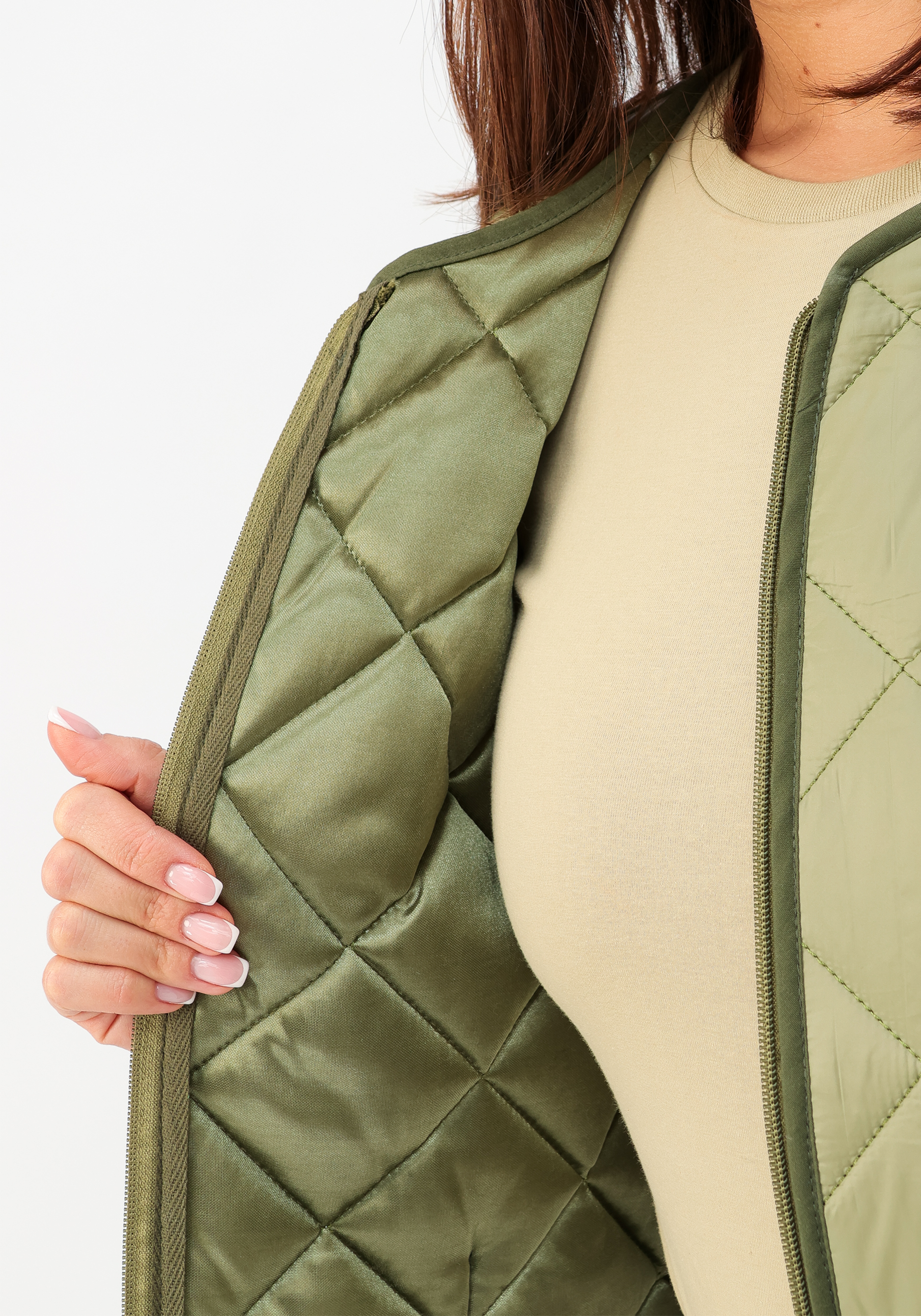 Куртка с декоративной окантовкой VeraVo, цвет бежевый, размер 52 - фото 7