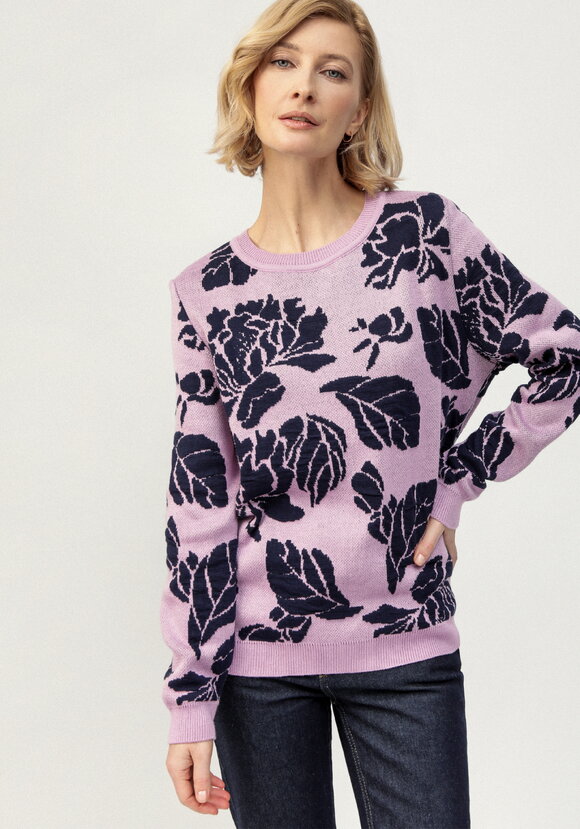 Джемпер с цветочно-лиственным принтом шир.  580, рис. 22