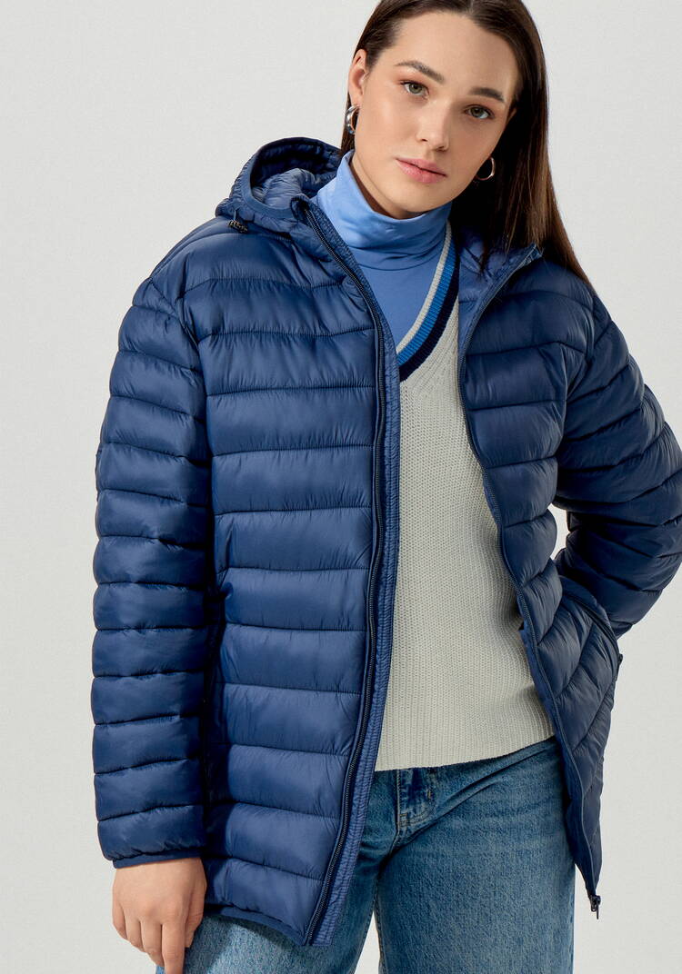 Куртка легкая стеганая с капюшоном шир.  750, рис. 12