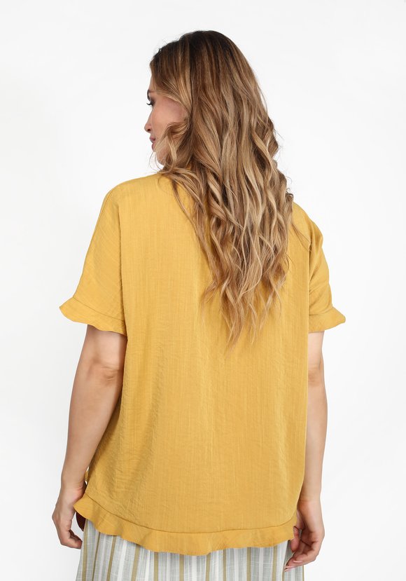 Блуза свободного силуэта с воланами шир.  580, рис. 6