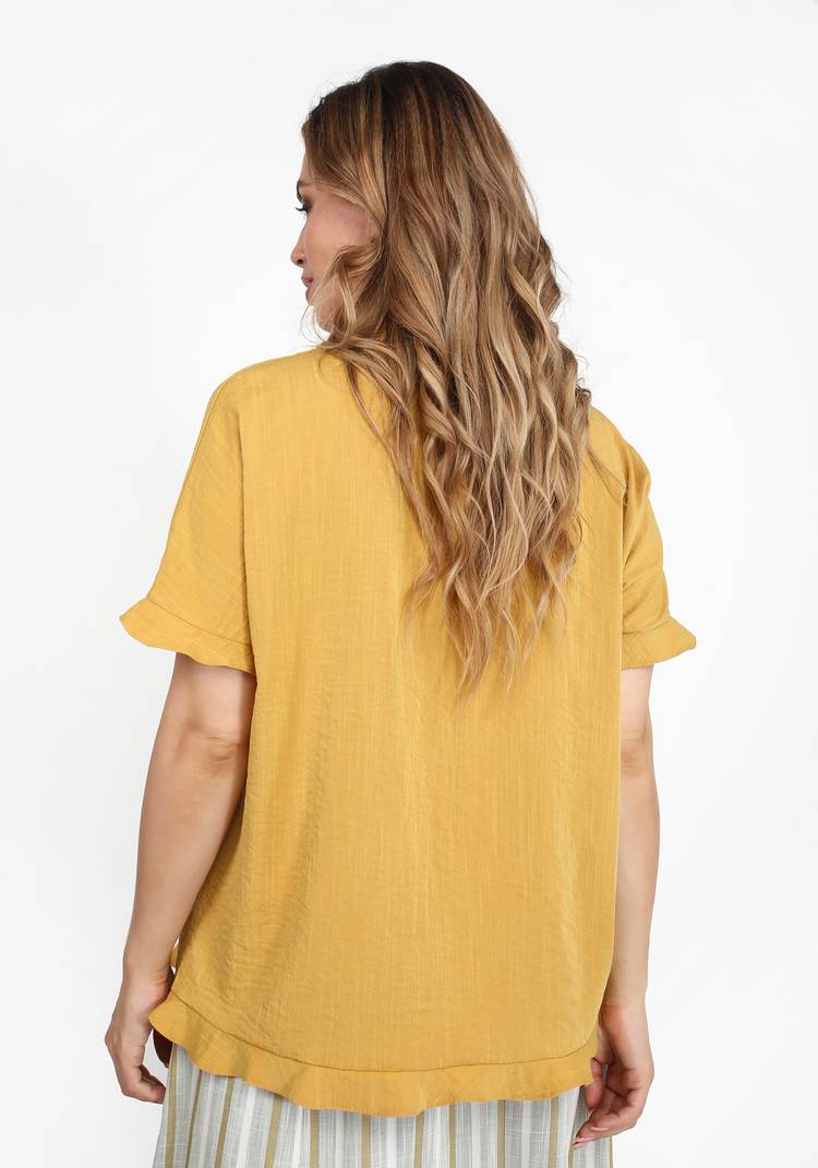 Блуза свободного силуэта с воланами шир.  750, рис. 6