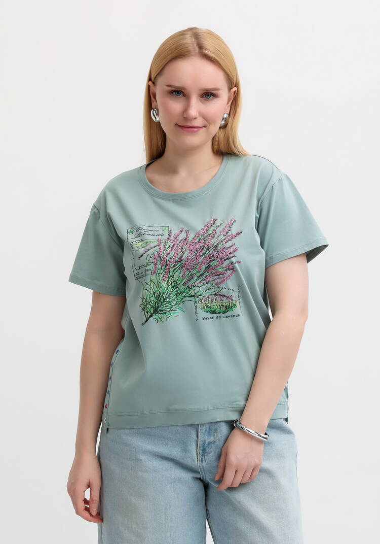 Футболка с вышивкой шир.  750, рис. 1
