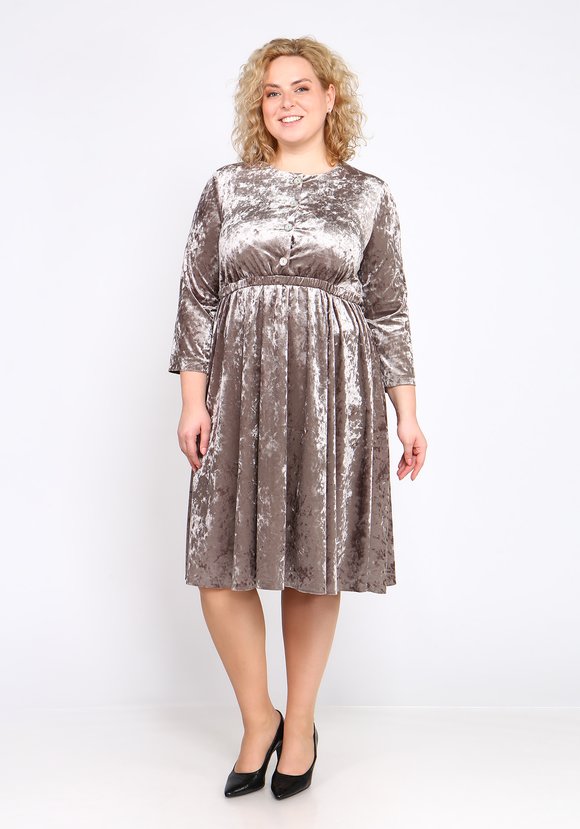 Платье из мраморного велюра шир.  580, рис. 9