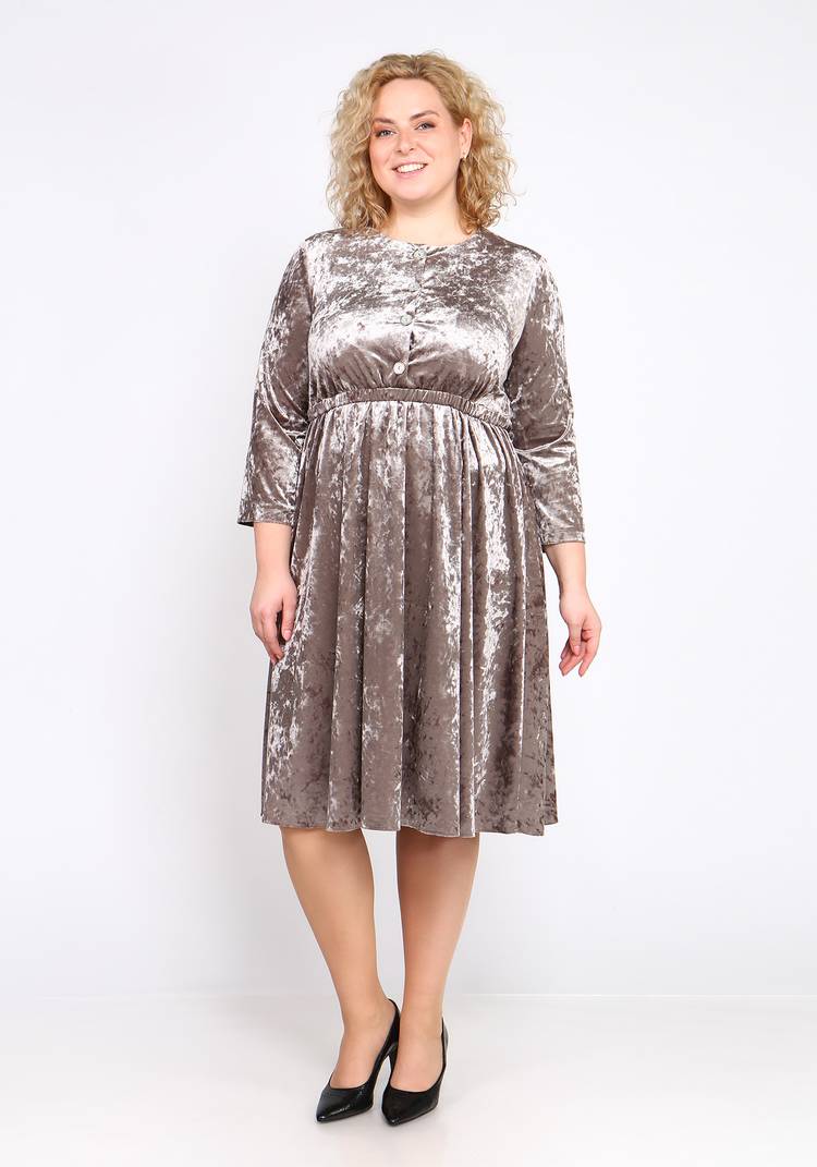 Платье из мраморного велюра шир.  750, рис. 9