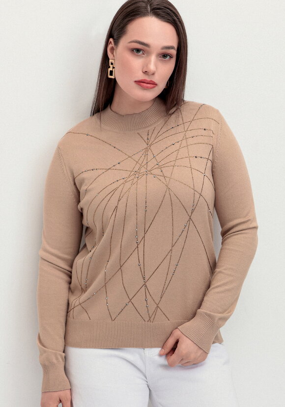 Джемпер с абстрактными полосками из страз шир.  580, рис. 7