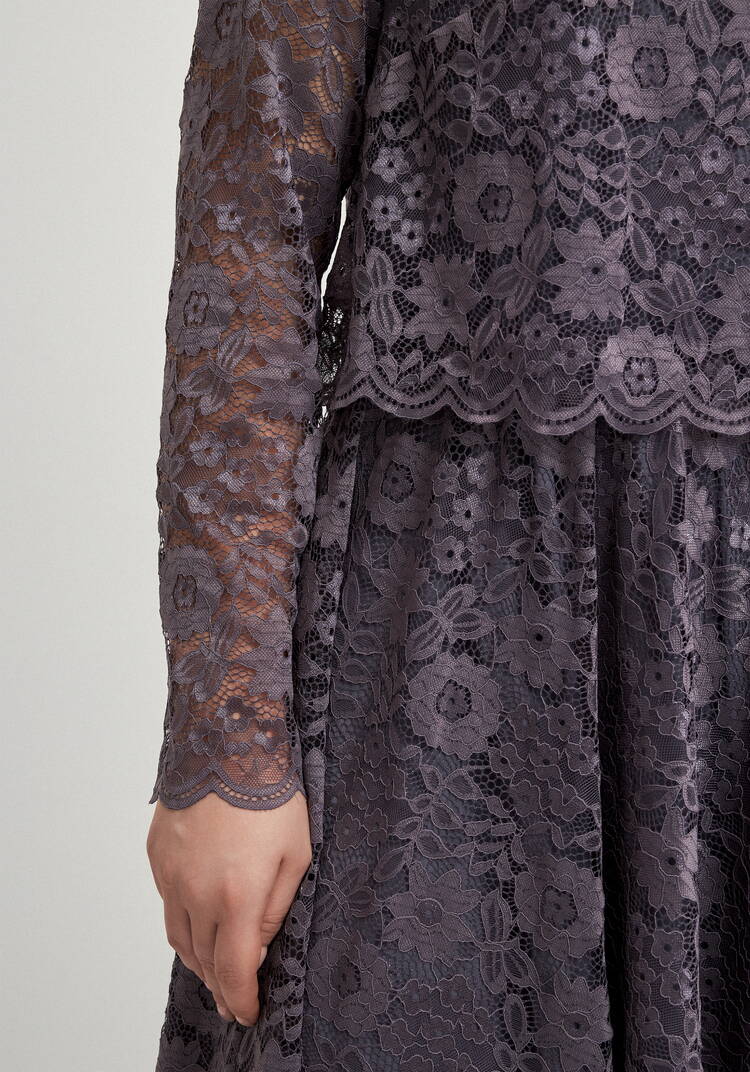 Платье из гипюра с отрезной кокеткой шир.  750, рис. 14