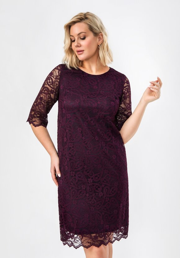 Платье из эластичного гипюра шир.  580, рис. 31