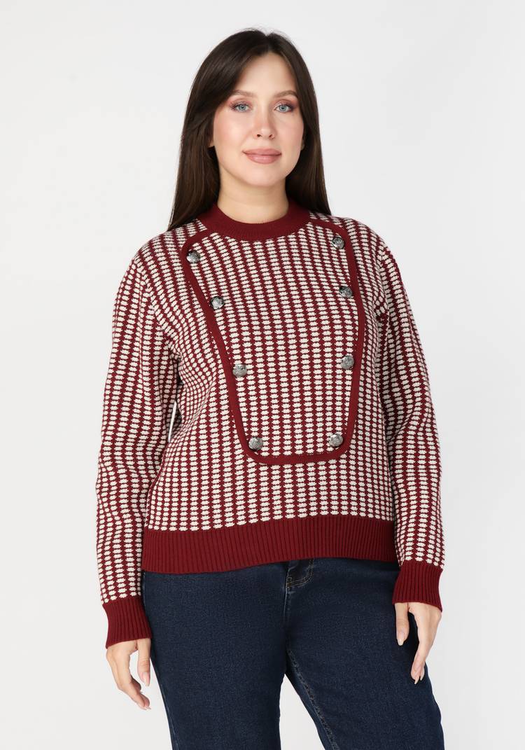 Джемпер с пуговицами декоративными шир.  750, рис. 5