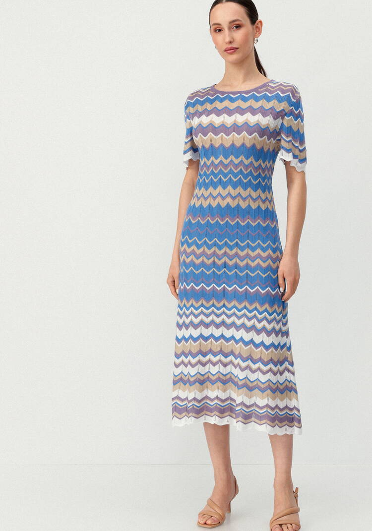 Платье с рисунком морской волны шир.  750, рис. 20