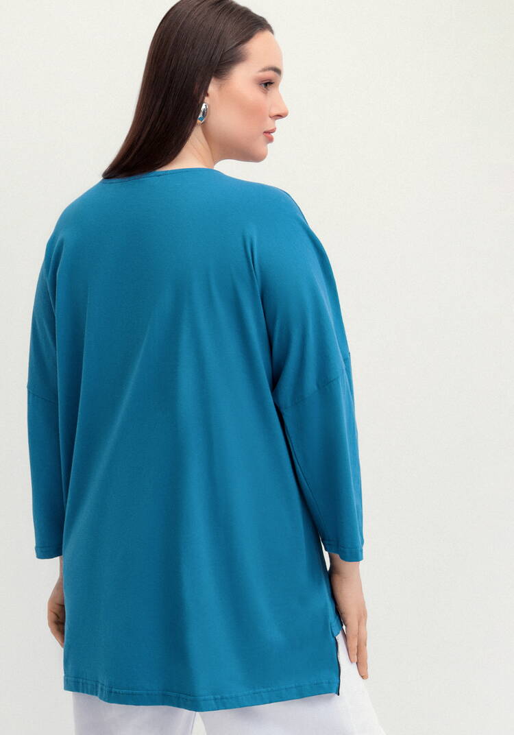 Туника с принтом на груди шир.  750, рис. 36