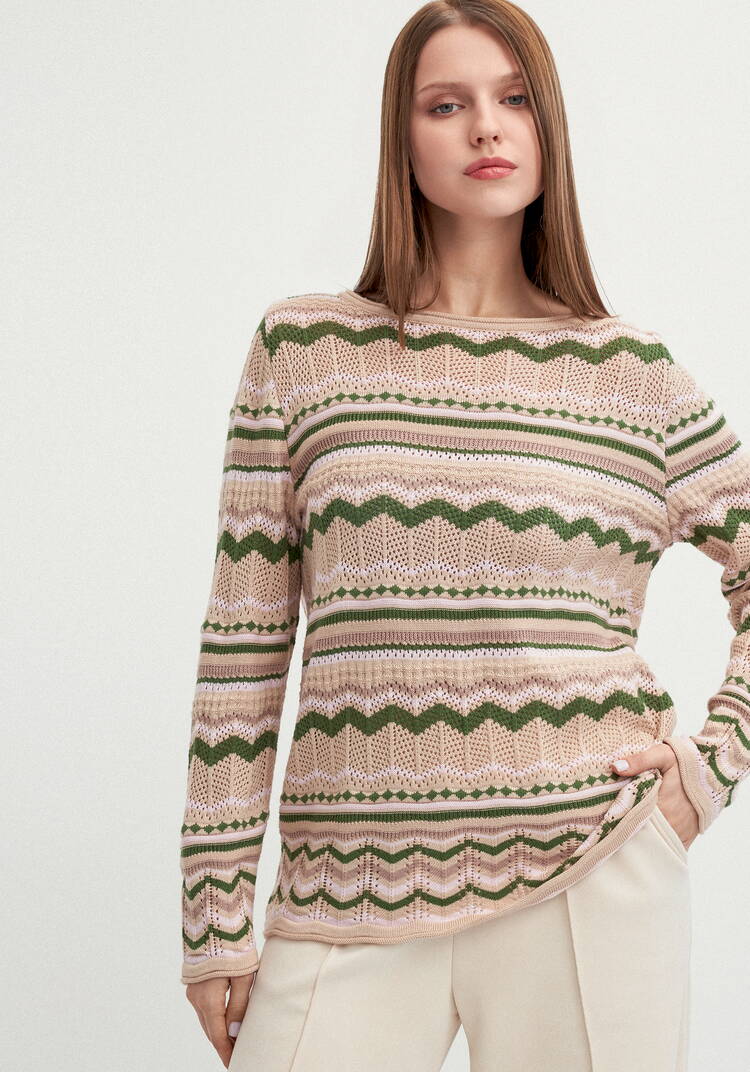 Джемпер с морским орнаментом шир.  750, рис. 20