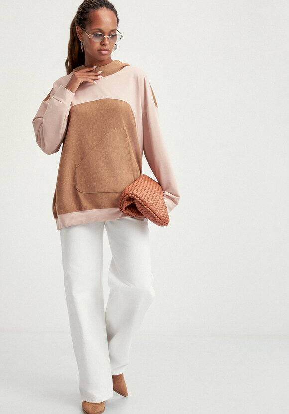 Худи оверсайз комбинированное шир.  580, рис. 2