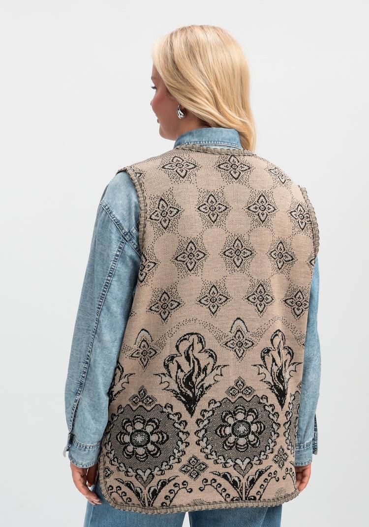 Жилет из шерсти Ласковое тепло шир.  750, рис. 40