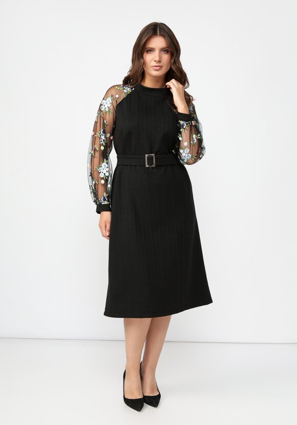 Платье с ажурными рукавами Аманда шир.  580, рис. 9