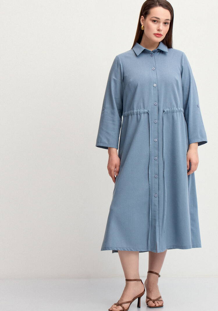 Платье-рубашка изо льна шир.  750, рис. 35