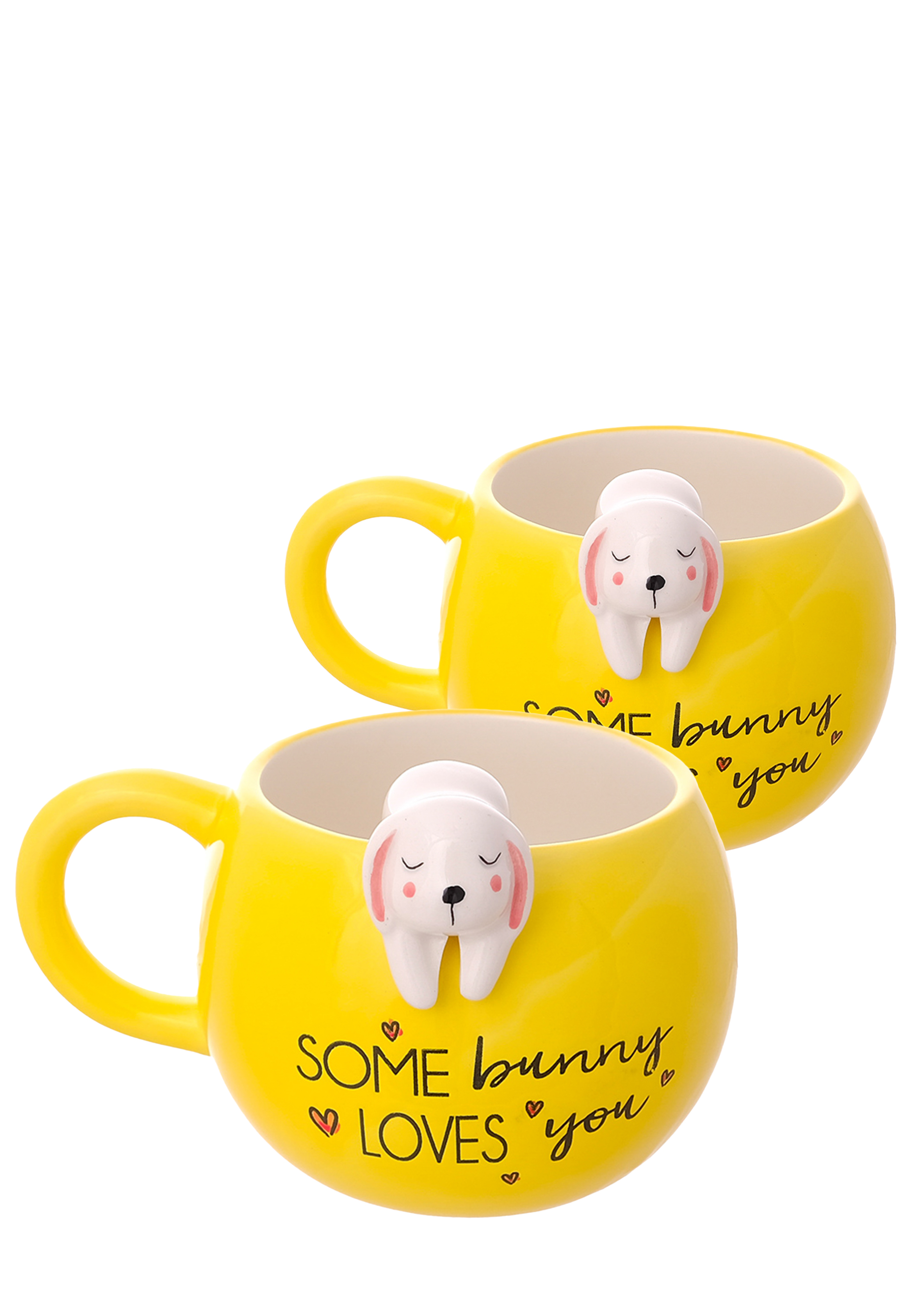 

Кружки с фигуркой зверька, 2 шт., Желтый