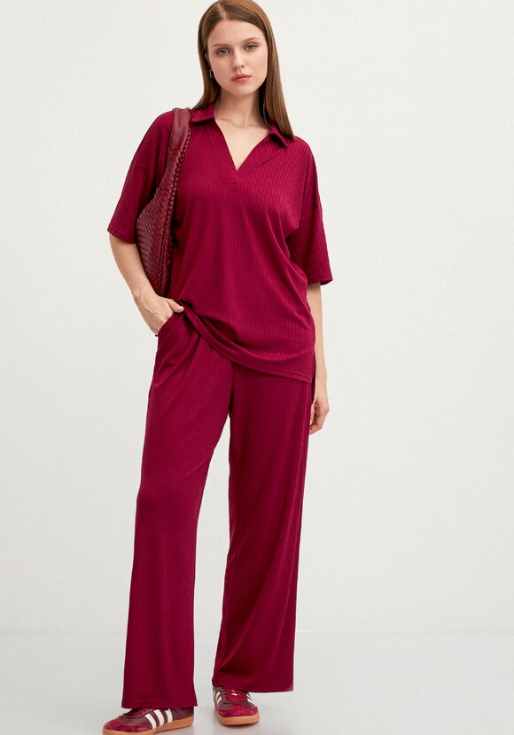 Брюки свободного кроя в рубчик шир.  580, рис. 31