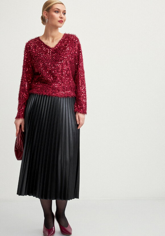 Юбка плиссированная из трикотажа с напылением шир.  580, рис. 14