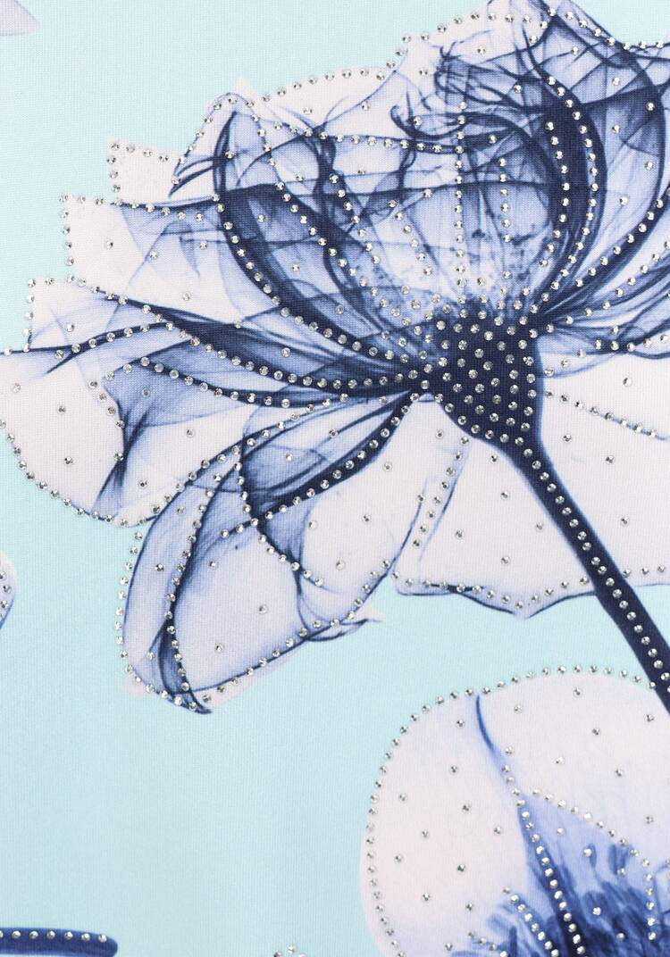 Блуза со стразами и цветочным принтом шир.  750, рис. 25