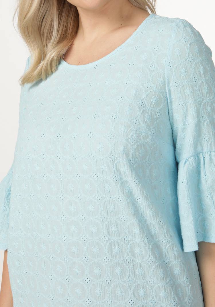 Блуза из шитья с воланом по низу рукава шир.  750, рис. 14