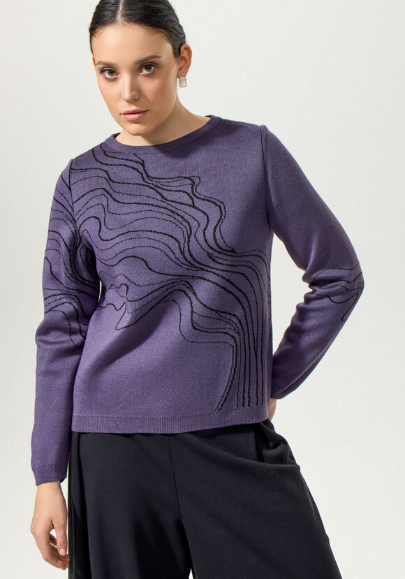 Джемпер с абстрактным рисунком Волны шир.  580, рис. 4
