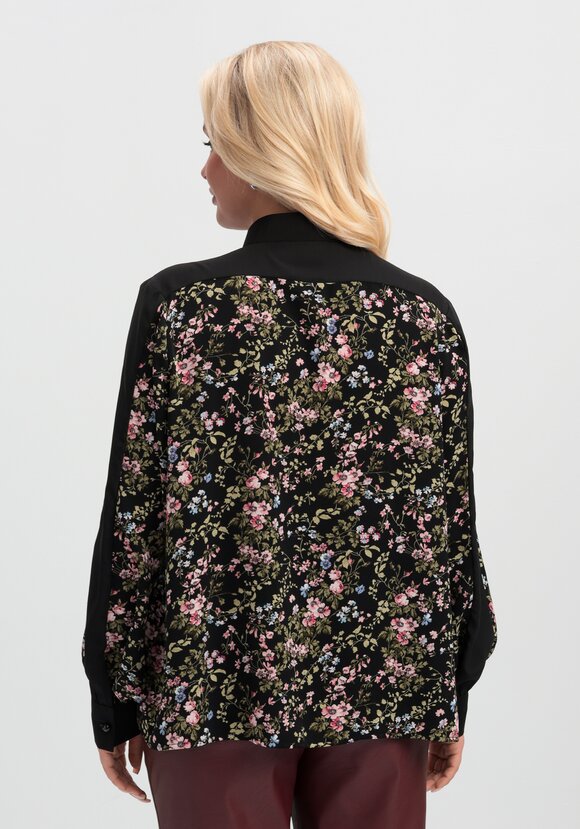 Блуза комбинированная прямого кроя шир.  580, рис. 3