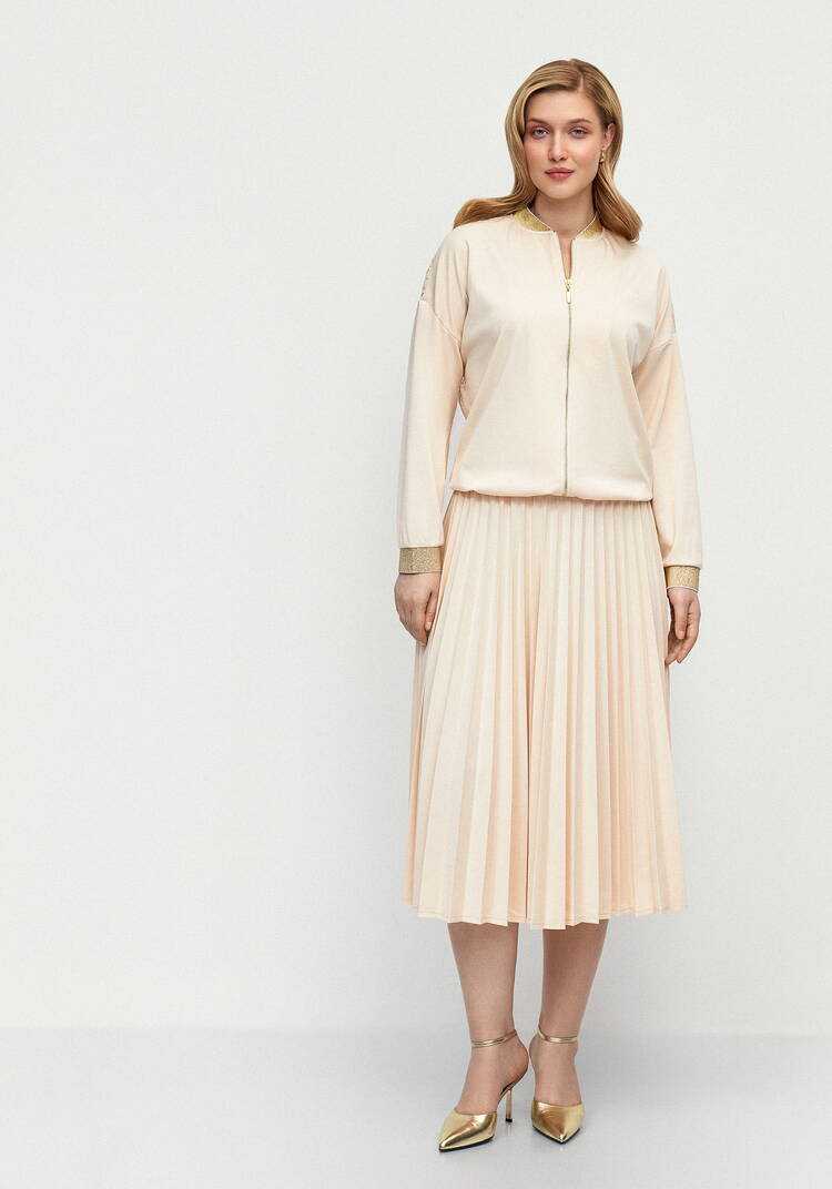 Бомбер трикотажный с ажурной спинкой шир.  750, рис. 15