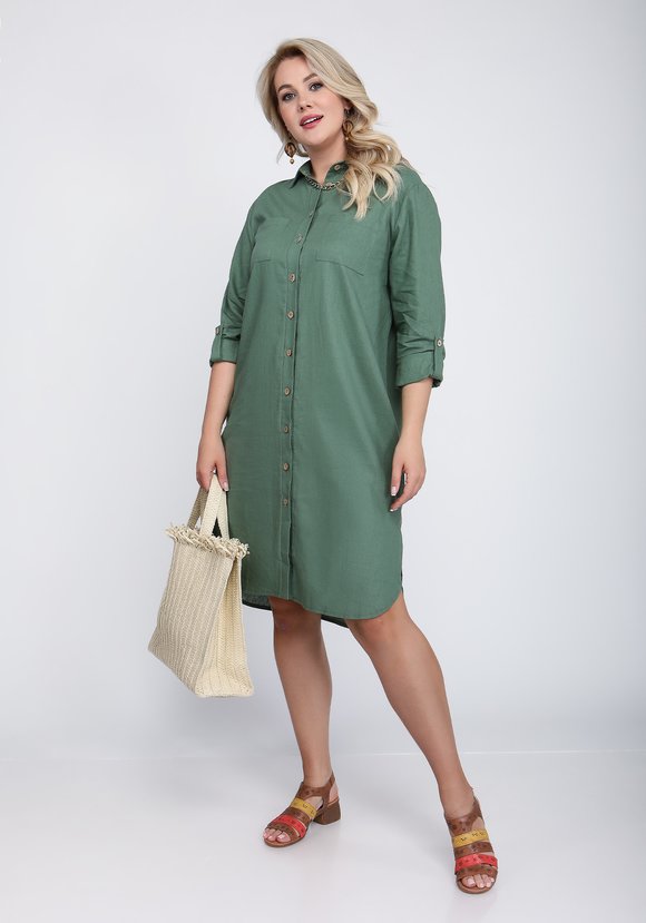 Рубашка удлиненная на пуговицах шир.  580, рис. 9