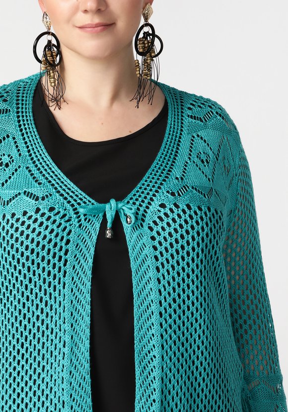 Кардиган Ажурное сочетание шир.  580, рис. 27