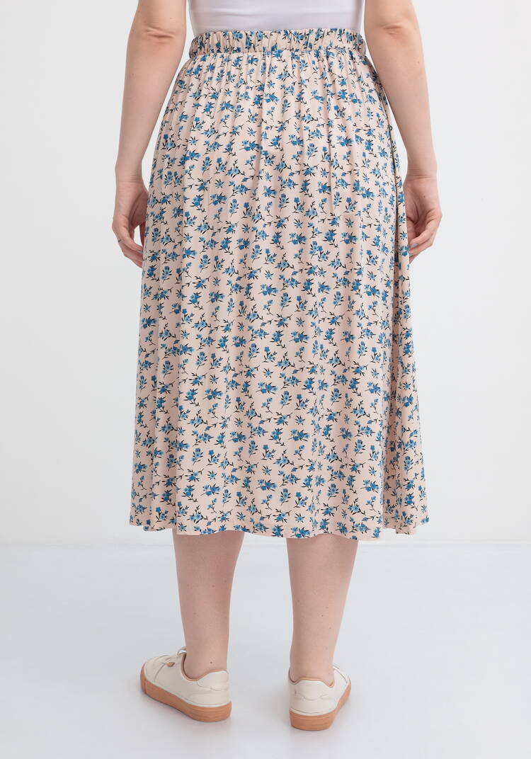 Юбка свободная с широким поясом на резинке шир.  750, рис. 10