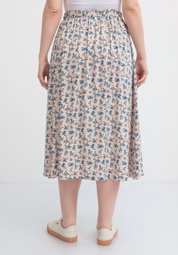 Юбка свободная с широким поясом на резинке шир.  580, рис. 10