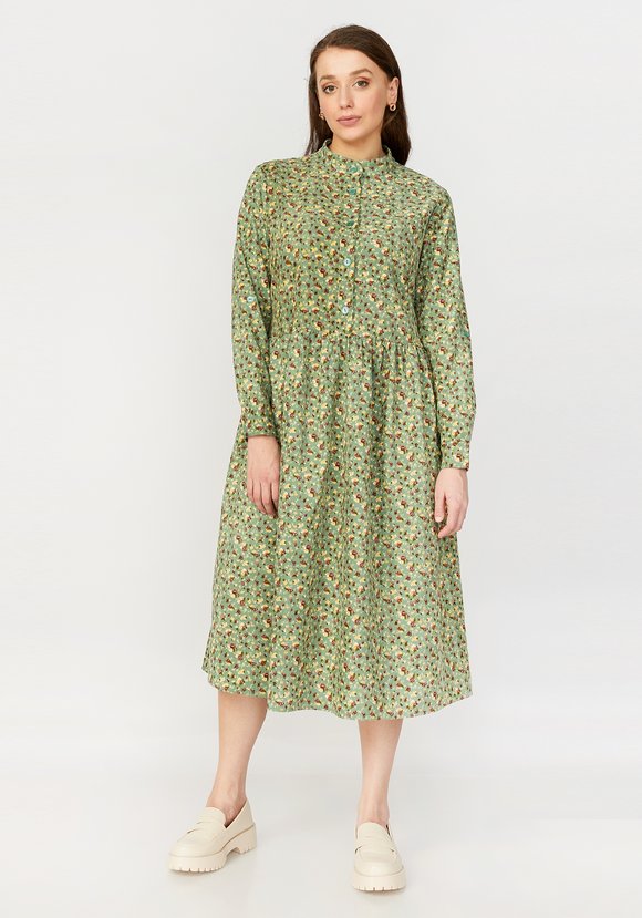 Платье свободного кроя со сборкой на талии шир.  580, рис. 19