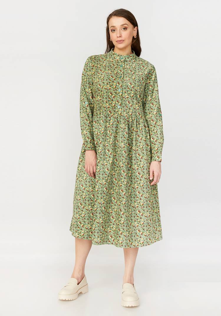 Платье свободного кроя со сборкой на талии шир.  750, рис. 19