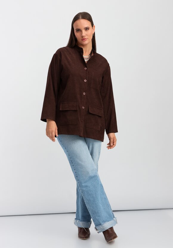 Рубашка оверсайз с воротником-стойкой шир.  580, рис. 2