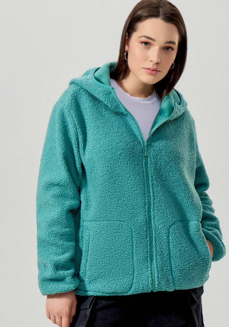 Куртка в стиле тедди с капюшоном шир.  750, рис. 22