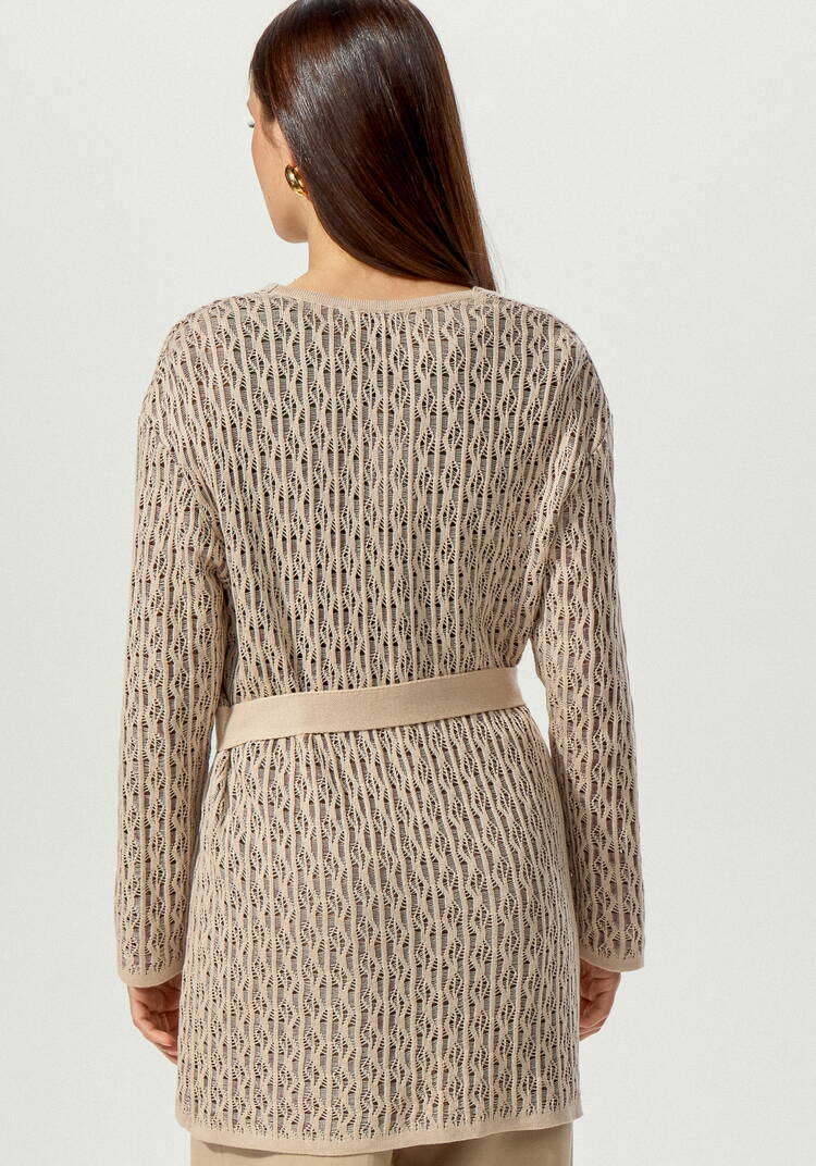 Кардиган ажурной вязки шир.  750, рис. 3